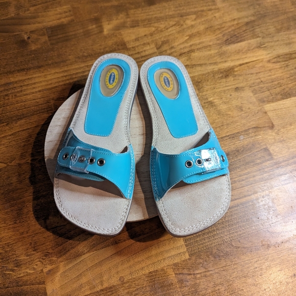 Dr.Scholl’s In The Clear Turquoise Casual Slide Sandal - Picture 2 of 9